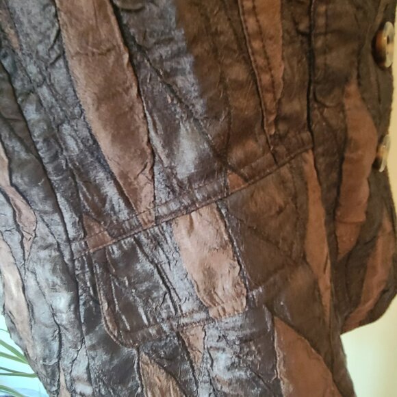 Chagall Two Tone Brown Blazer - Picture 6 of 8